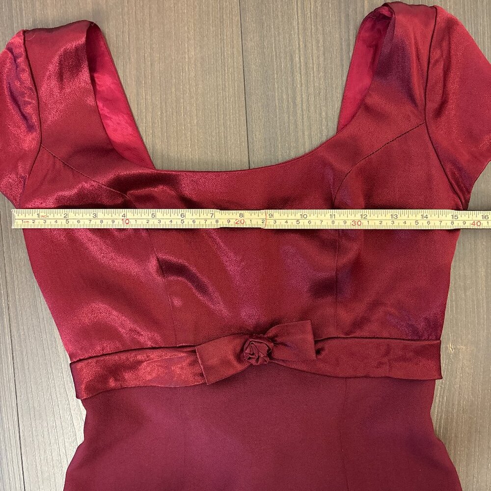 Vintage Burgundy Dress Women’s Size 6 Regency Romantic Castlecore Ren Faire - Picture 13 of 15